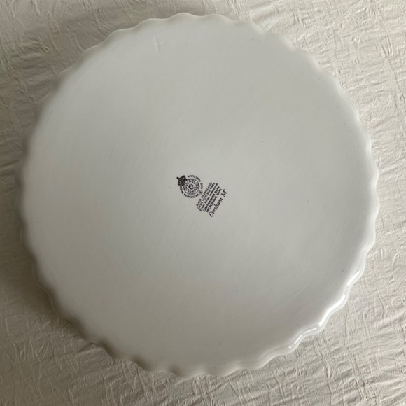 Vintage Evesham βMβ Porcelain Tart Baking Dish 9β Oven To Table Ware England Pie - Picture 3 of 8